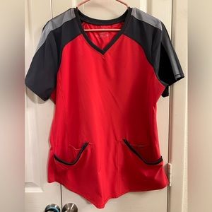 Cherokee Infinity Color Block Scrub Top - M